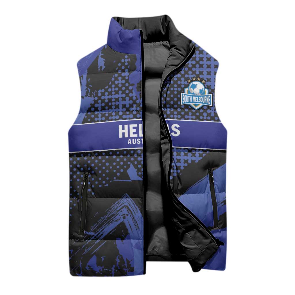 Custom Oceania Football South Melbourne Sleeveless Puffer Jacket Hellas Australia Pride