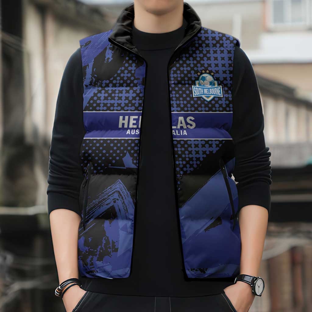Custom Oceania Football South Melbourne Sleeveless Puffer Jacket Hellas Australia Pride