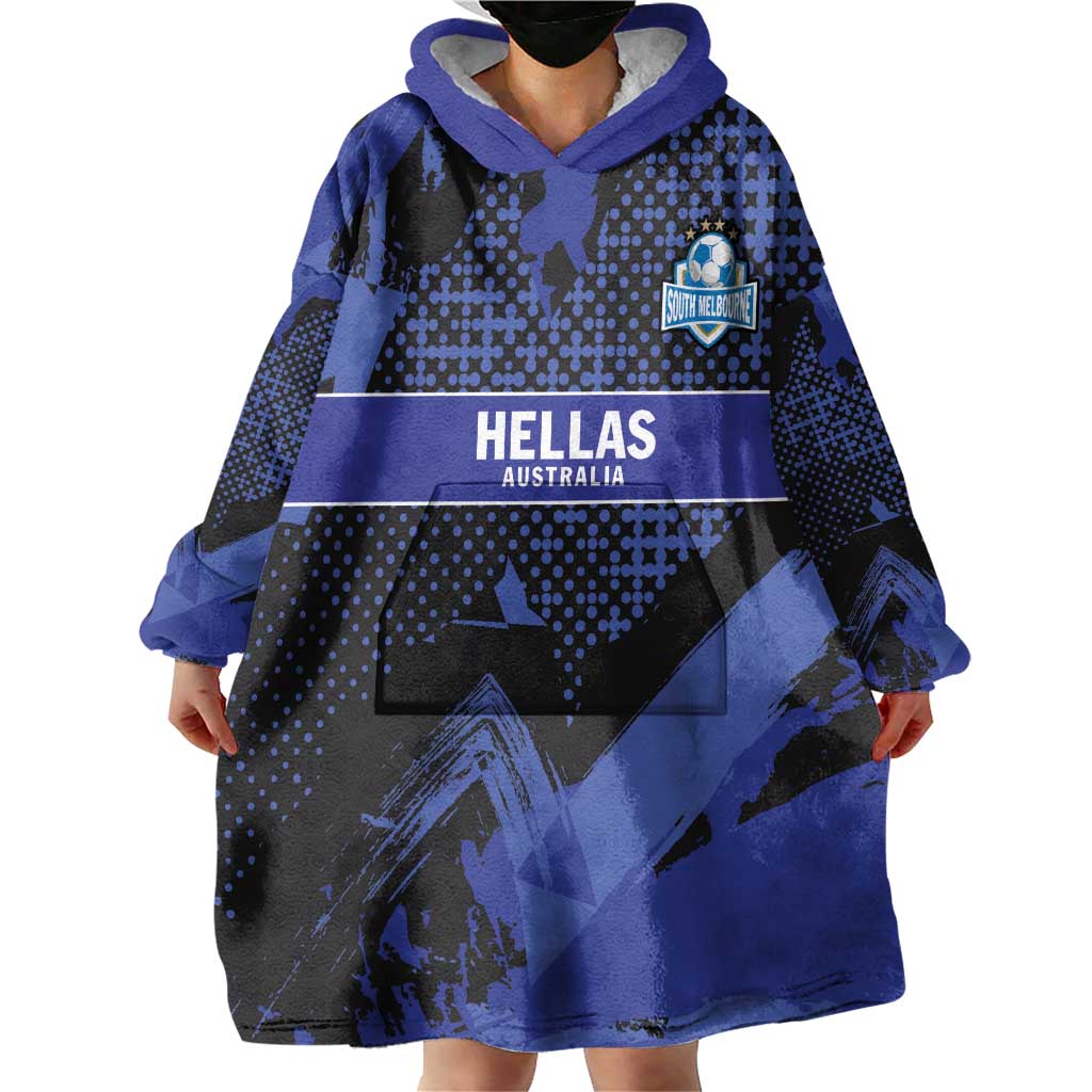 Custom Oceania Football South Melbourne Wearable Blanket Hoodie Hellas Australia Pride