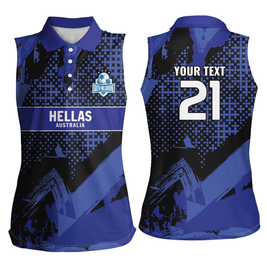 Custom Oceania Football South Melbourne Women Sleeveless Polo Shirt Hellas Australia Pride
