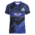 Custom Oceania Football South Melbourne Women V-Neck T-Shirt Hellas Australia Pride