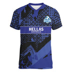 Custom Oceania Football South Melbourne Women V-Neck T-Shirt Hellas Australia Pride