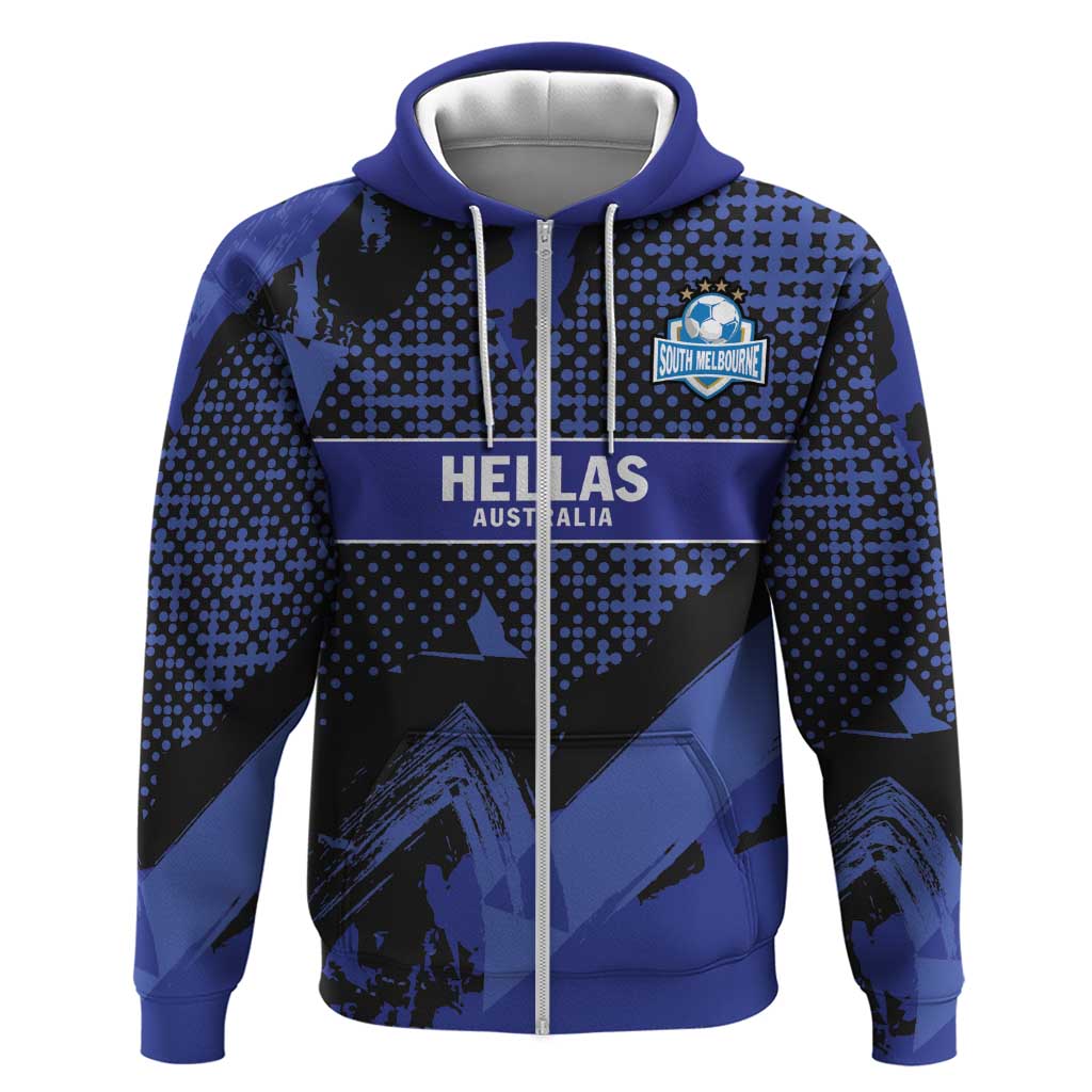 Custom Oceania Football South Melbourne Zip Hoodie Hellas Australia Pride