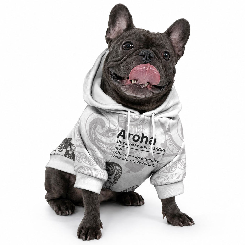 Aroha Maori Language Pet Hoodie Te Reo Maori Inspired Art