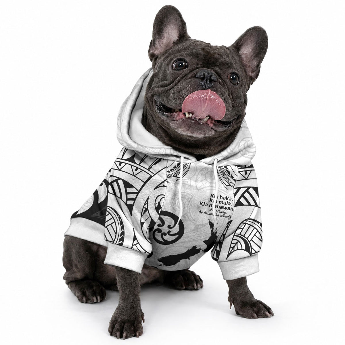 Kia Haka Maori language Pet Hoodie Te Reo Maori Inspired Art