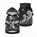 Kia Ora Maori Language Pet Hoodie Te Reo Maori Koru Fern Art