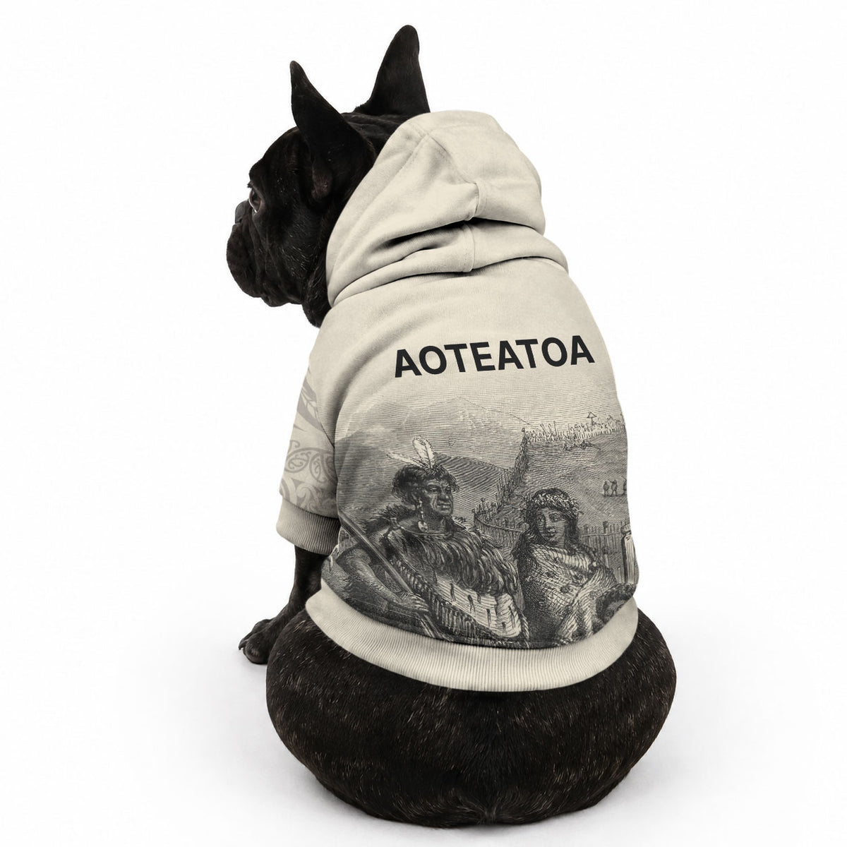 Whanau Maori Language Pet Hoodie Te Reo Maori Inspired Art