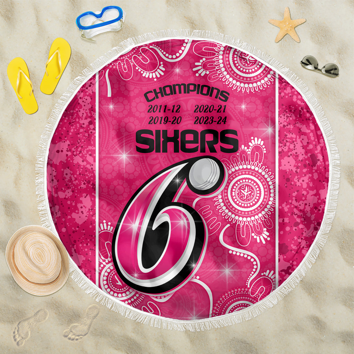 custom-sydney-sixers-cricket-beach-blanket-the-fourth-time-champions-aboriginal