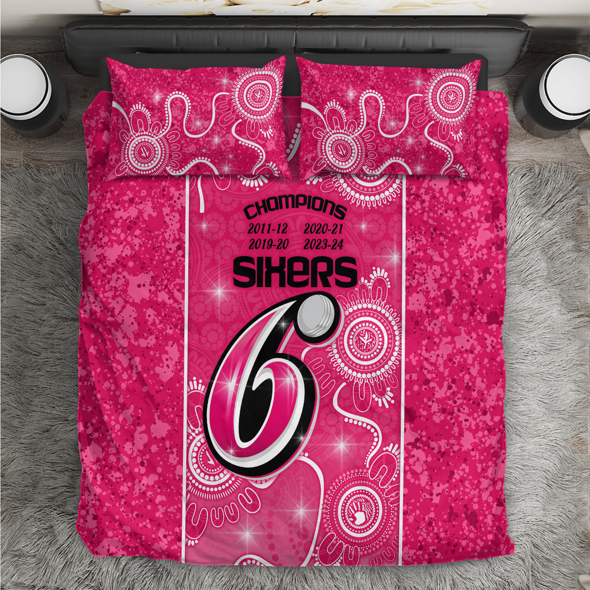 custom-sydney-sixers-cricket-bedding-set-the-fourth-time-champions-aboriginal