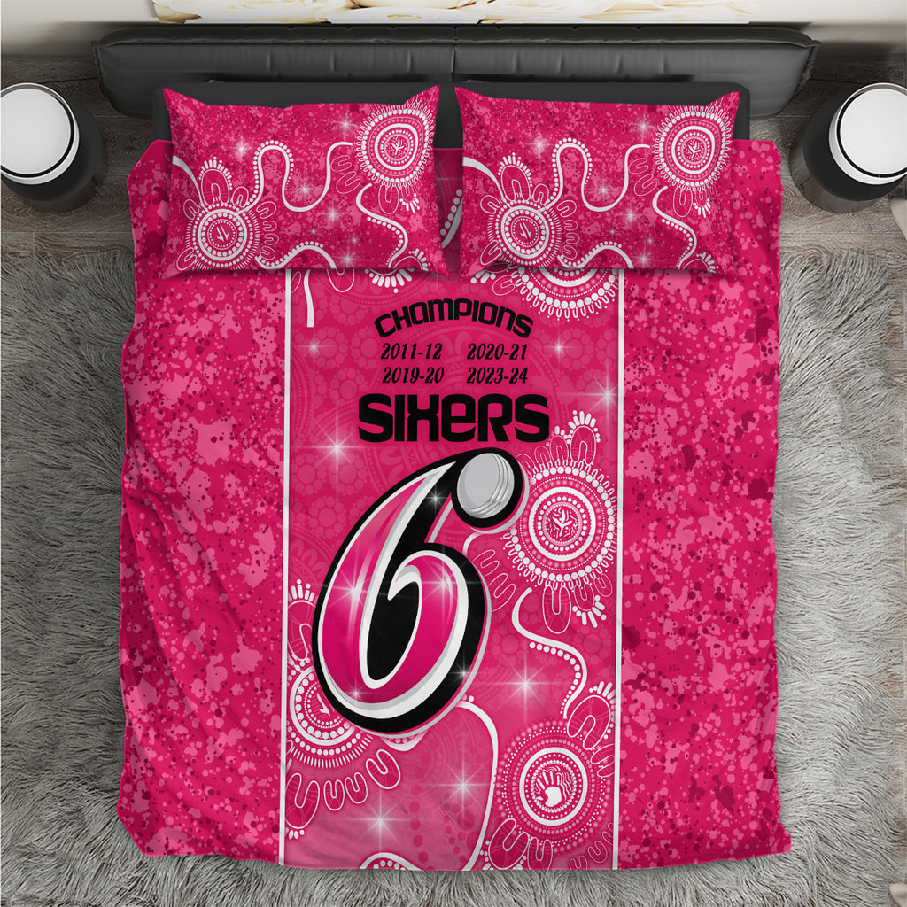 custom-sydney-sixers-cricket-bedding-set-the-fourth-time-champions-aboriginal