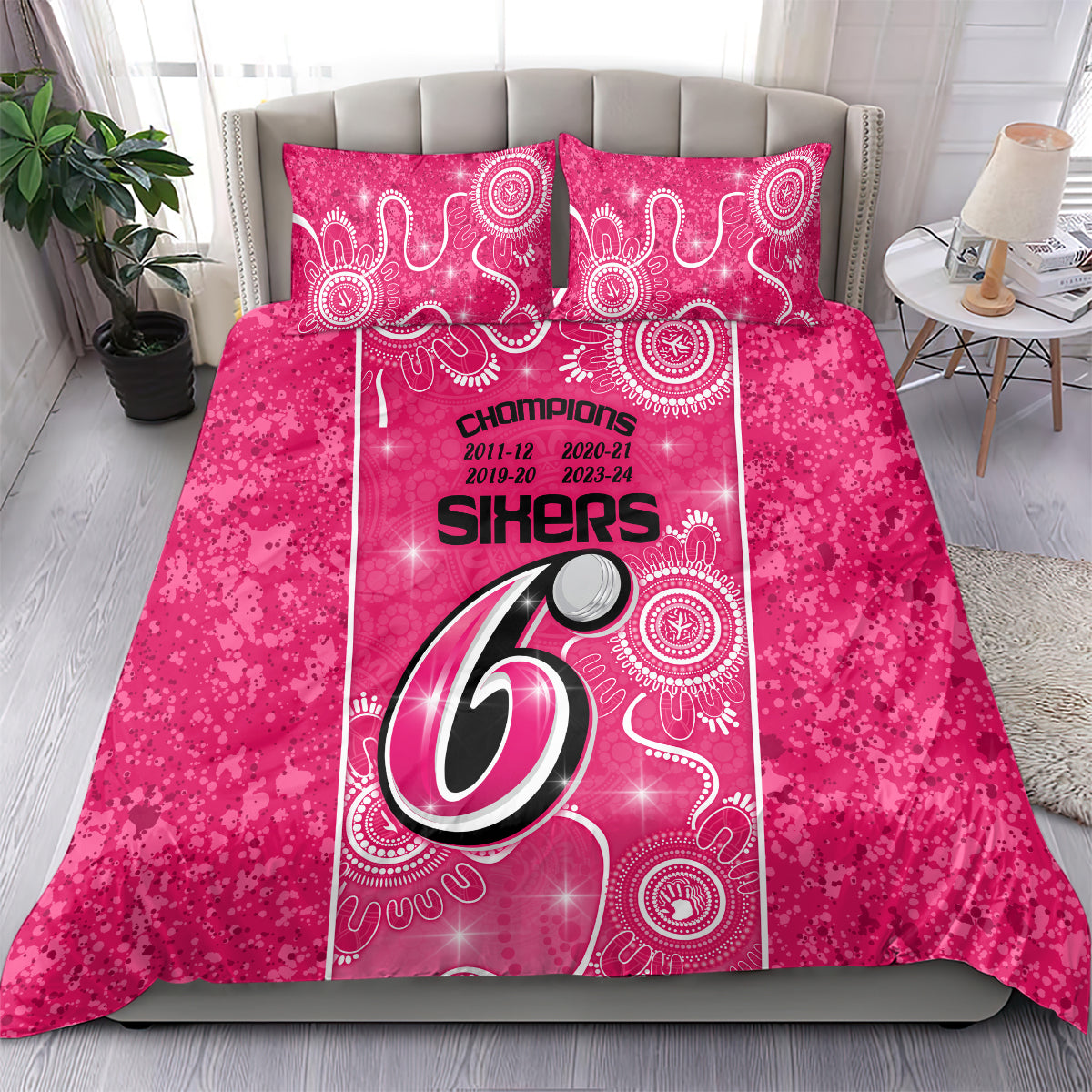 custom-sydney-sixers-cricket-bedding-set-the-fourth-time-champions-aboriginal