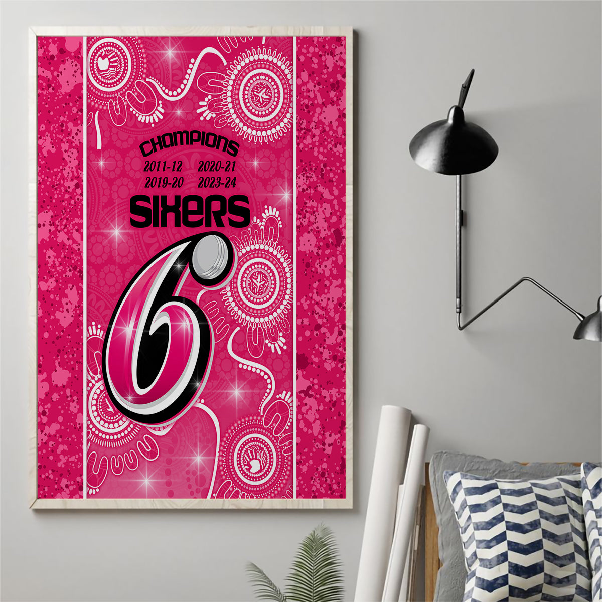 custom-sydney-sixers-cricket-canvas-wall-art-the-fourth-time-champions-aboriginal