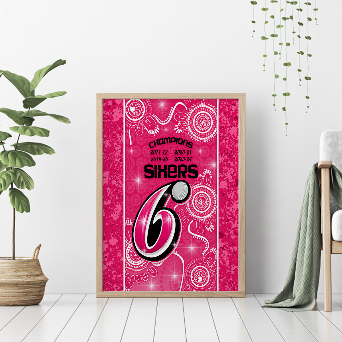custom-sydney-sixers-cricket-canvas-wall-art-the-fourth-time-champions-aboriginal