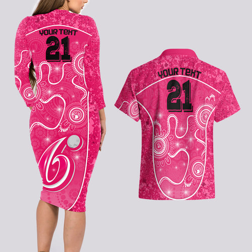 custom-sydney-sixers-cricket-couples-matching-long-sleeve-bodycon-dress-and-hawaiian-shirt-the-fourth-time-champions-aboriginal