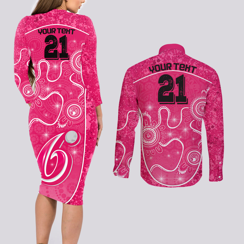 custom-sydney-sixers-cricket-couples-matching-long-sleeve-bodycon-dress-and-long-sleeve-button-shirt-the-fourth-time-champions-aboriginal