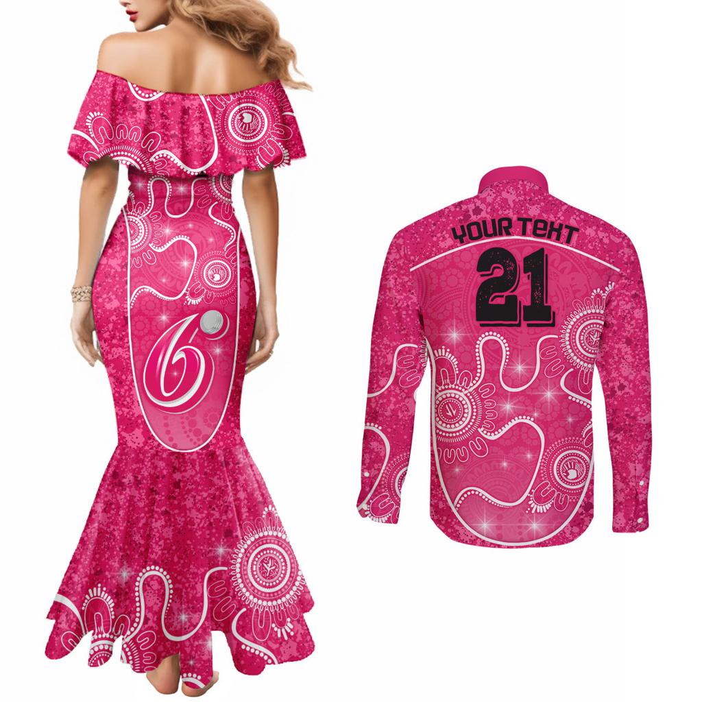 custom-sydney-sixers-cricket-couples-matching-mermaid-dress-and-long-sleeve-button-shirt-the-fourth-time-champions-aboriginal
