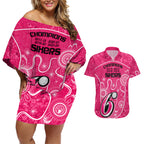 custom-sydney-sixers-cricket-couples-matching-off-shoulder-short-dress-and-hawaiian-shirt-the-fourth-time-champions-aboriginal