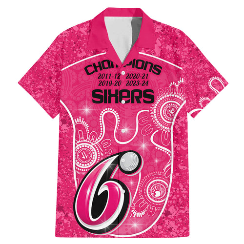 custom-sydney-sixers-cricket-family-matching-mermaid-dress-and-hawaiian-shirt-the-fourth-time-champions-aboriginal