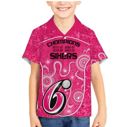 custom-sydney-sixers-cricket-family-matching-mermaid-dress-and-hawaiian-shirt-the-fourth-time-champions-aboriginal