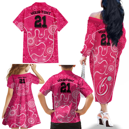 custom-sydney-sixers-cricket-family-matching-off-shoulder-long-sleeve-dress-and-hawaiian-shirt-the-fourth-time-champions-aboriginal
