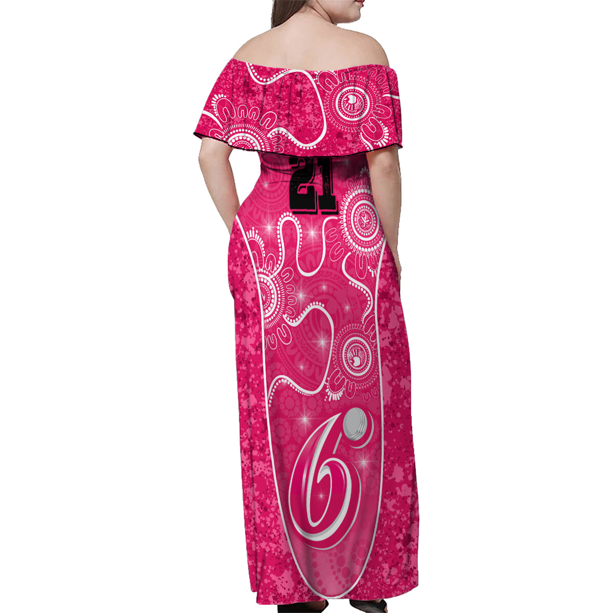 custom-sydney-sixers-cricket-family-matching-off-shoulder-maxi-dress-and-hawaiian-shirt-the-fourth-time-champions-aboriginal