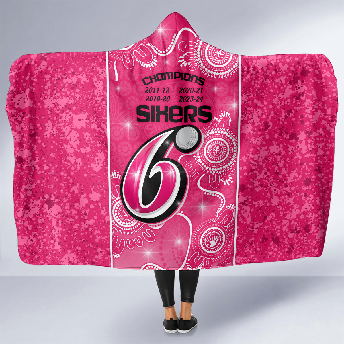 custom-sydney-sixers-cricket-hooded-blanket-the-fourth-time-champions-aboriginal
