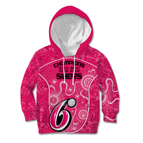 custom-sydney-sixers-cricket-kid-hoodie-the-fourth-time-champions-aboriginal
