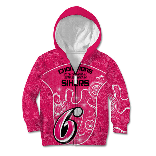 custom-sydney-sixers-cricket-kid-hoodie-the-fourth-time-champions-aboriginal