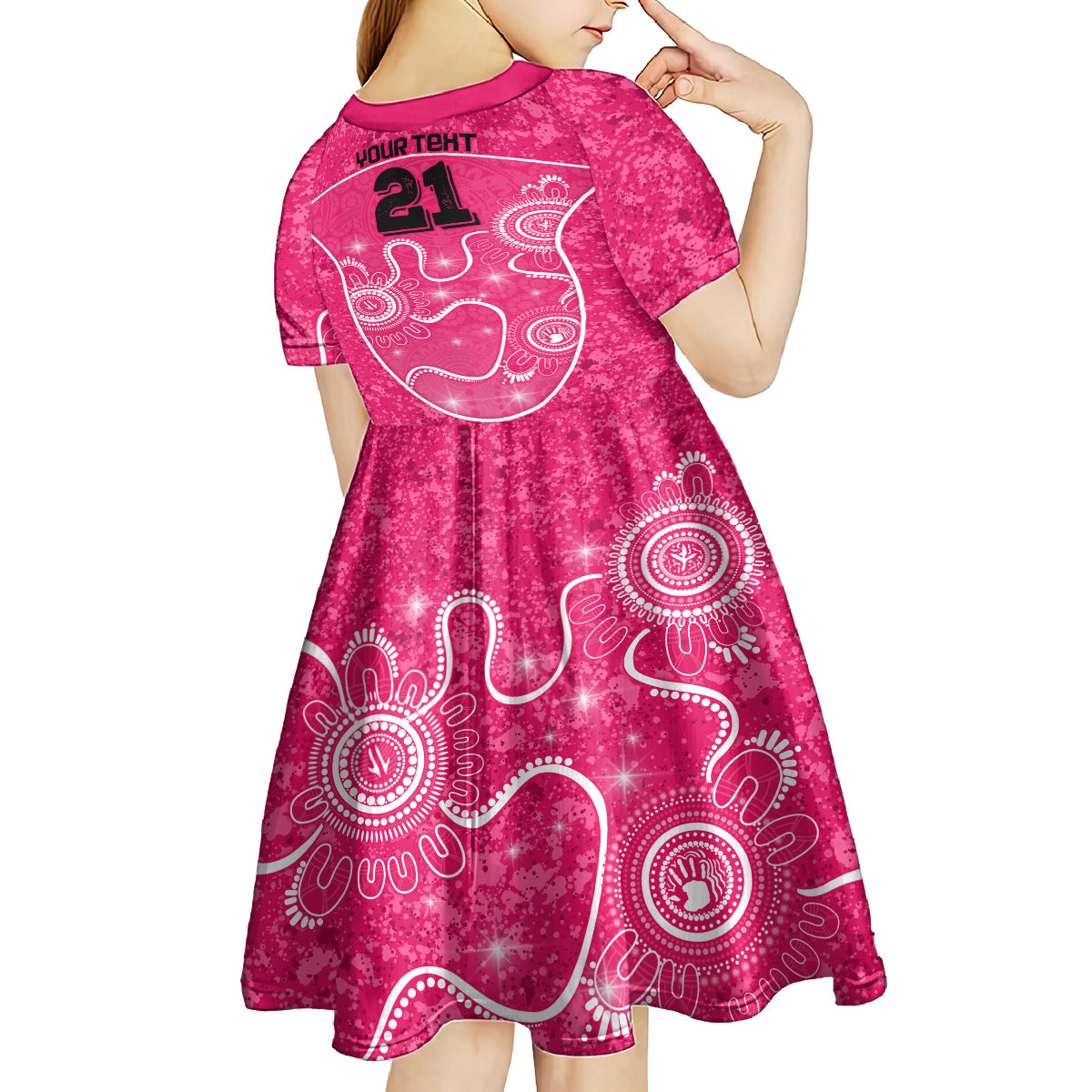 custom-sydney-sixers-cricket-kid-short-sleeve-dress-the-fourth-time-champions-aboriginal