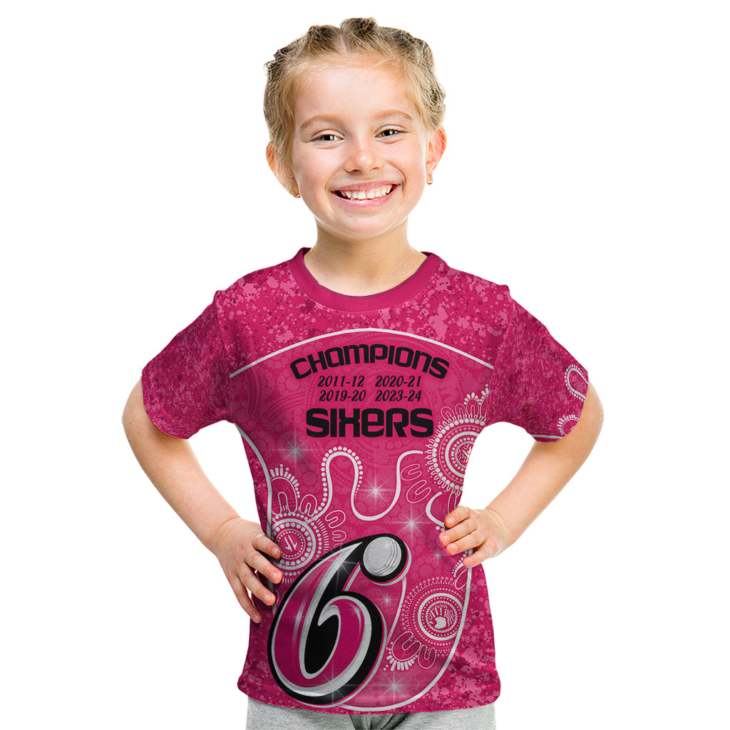 custom-sydney-sixers-cricket-kid-t-shirt-the-fourth-time-champions-aboriginal