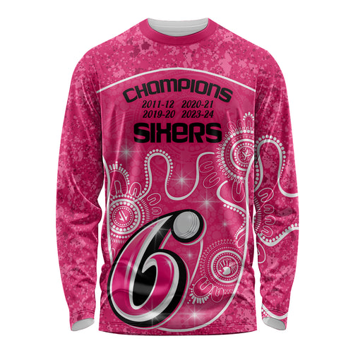custom-sydney-sixers-cricket-long-sleeve-shirt-the-fourth-time-champions-aboriginal
