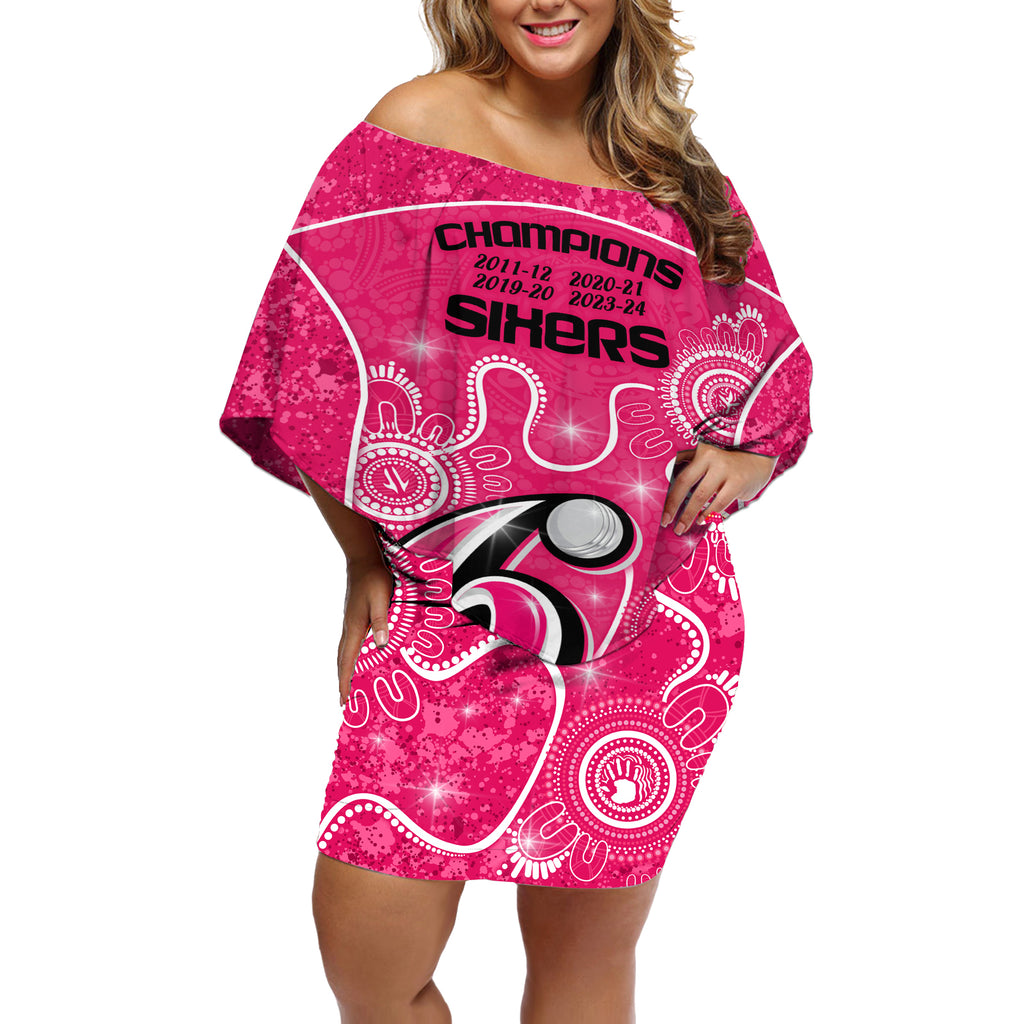 custom-sydney-sixers-cricket-off-shoulder-short-dress-the-fourth-time-champions-aboriginal