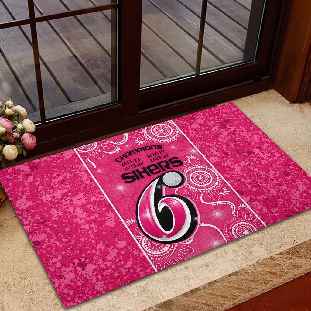custom-sydney-sixers-cricket-rubber-doormat-the-fourth-time-champions-aboriginal
