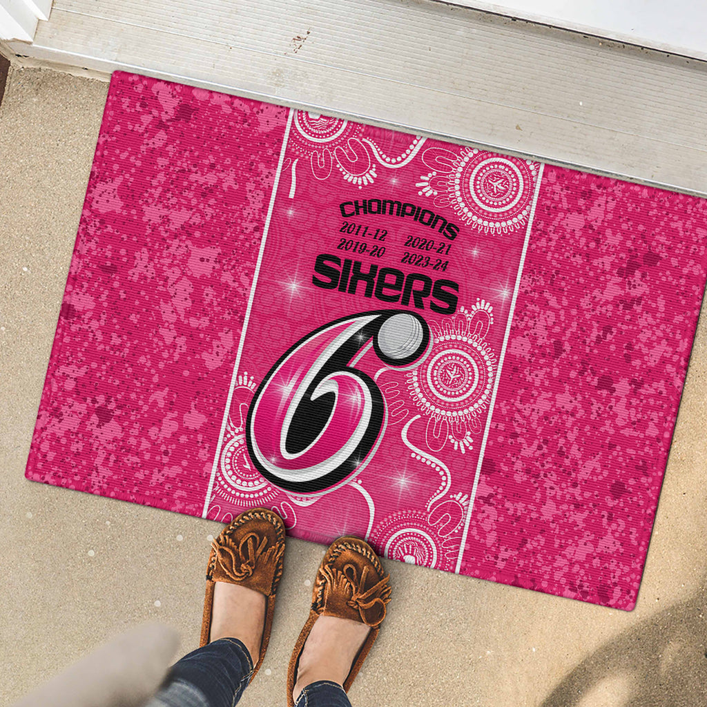 custom-sydney-sixers-cricket-rubber-doormat-the-fourth-time-champions-aboriginal
