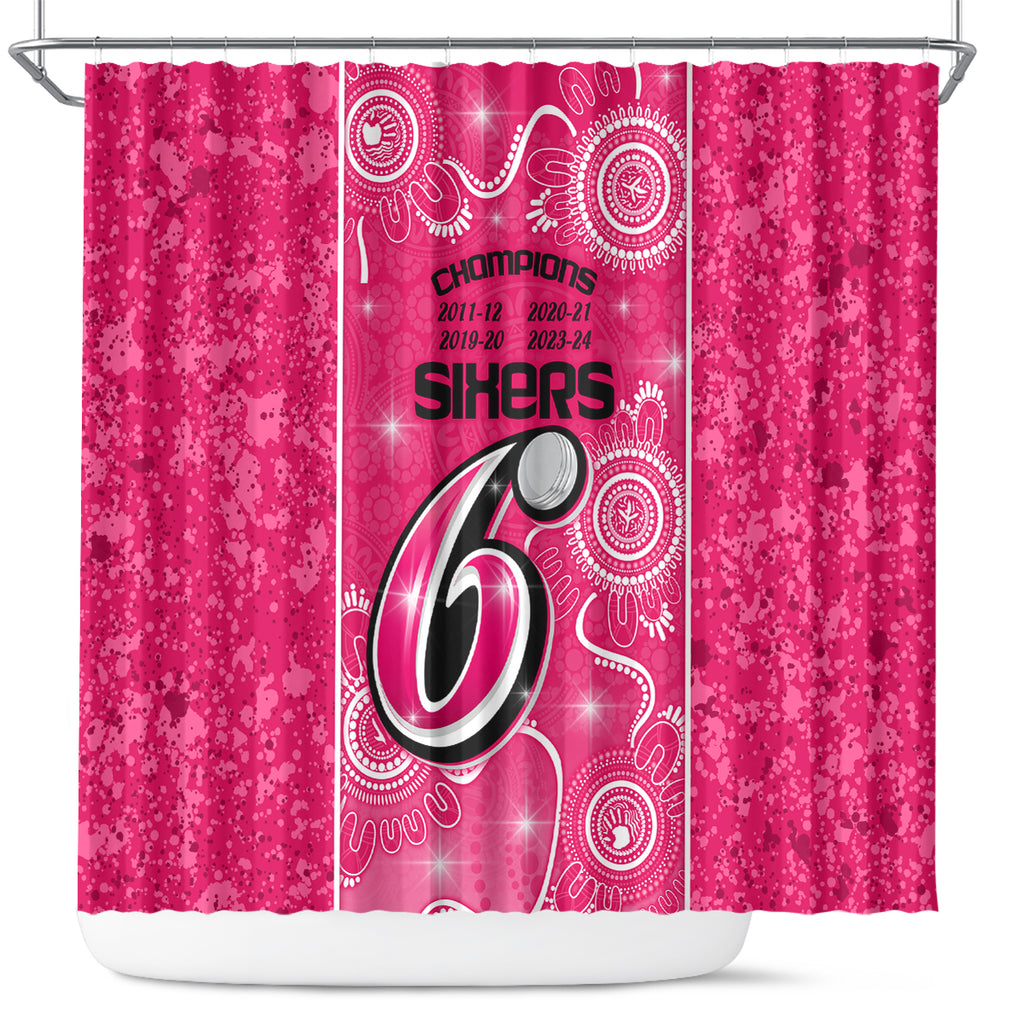 custom-sydney-sixers-cricket-shower-curtain-the-fourth-time-champions-aboriginal