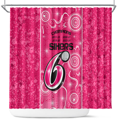 custom-sydney-sixers-cricket-shower-curtain-the-fourth-time-champions-aboriginal
