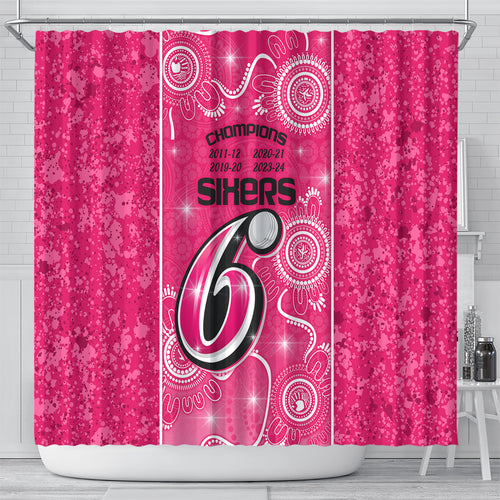 custom-sydney-sixers-cricket-shower-curtain-the-fourth-time-champions-aboriginal