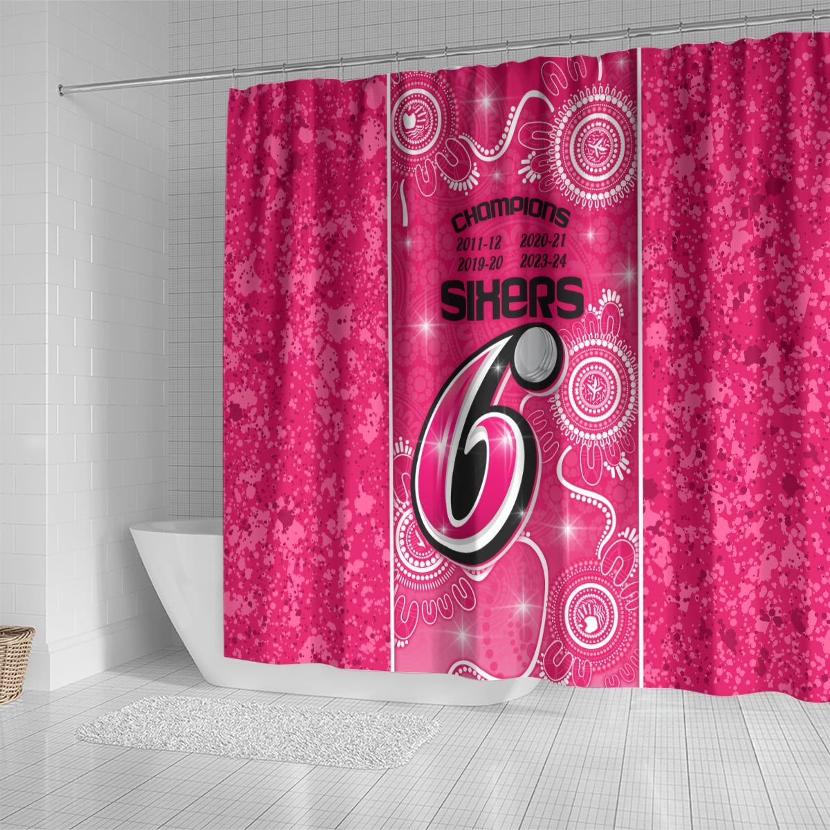 custom-sydney-sixers-cricket-shower-curtain-the-fourth-time-champions-aboriginal