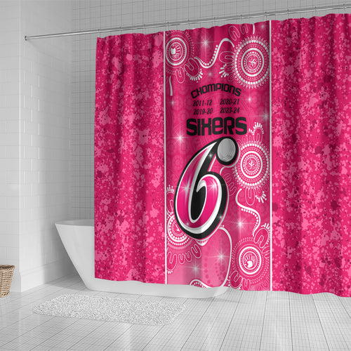 custom-sydney-sixers-cricket-shower-curtain-the-fourth-time-champions-aboriginal