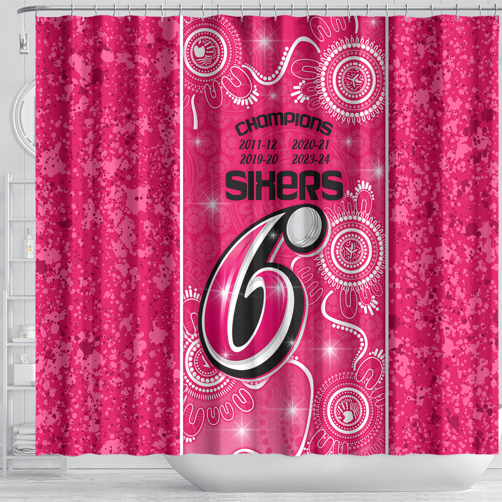 custom-sydney-sixers-cricket-shower-curtain-the-fourth-time-champions-aboriginal