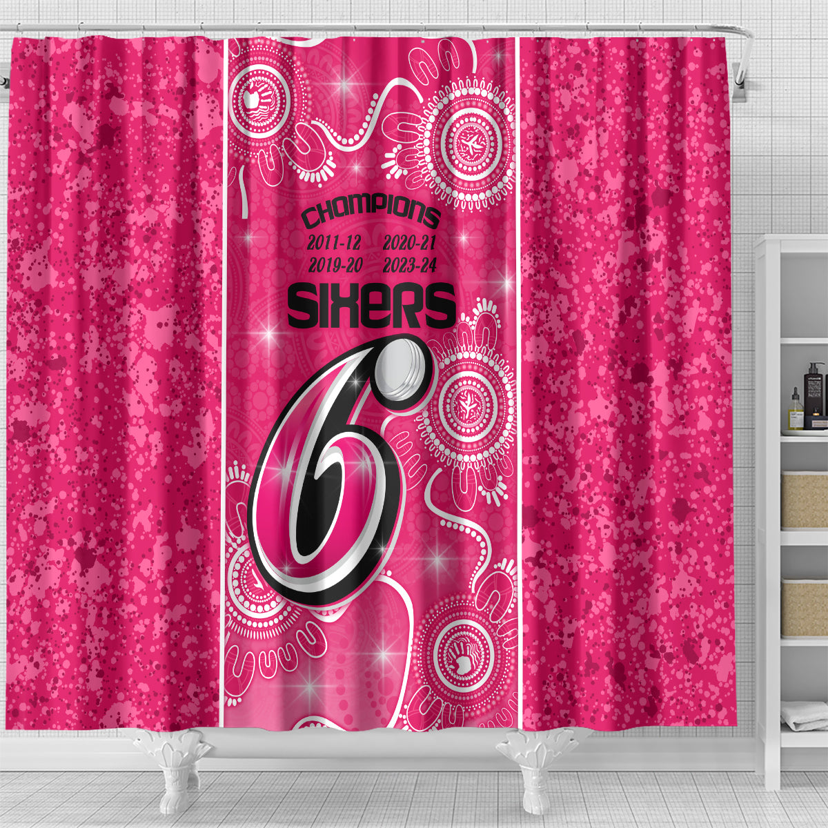 custom-sydney-sixers-cricket-shower-curtain-the-fourth-time-champions-aboriginal