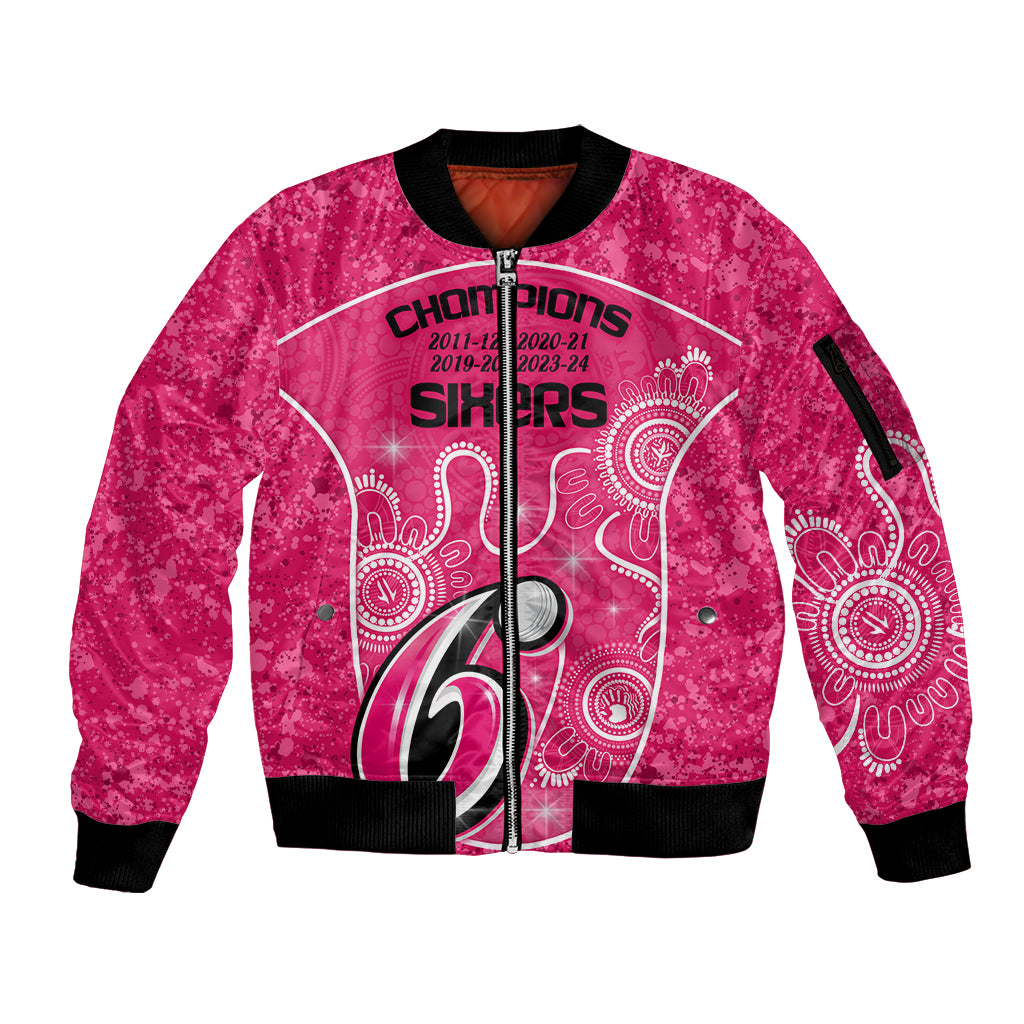 custom-sydney-sixers-cricket-sleeve-zip-bomber-jacket-the-fourth-time-champions-aboriginal
