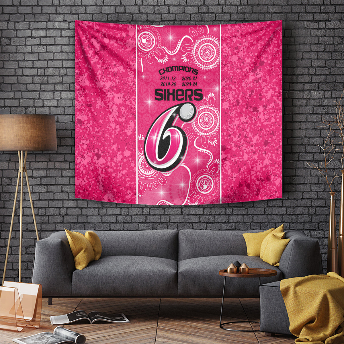 custom-sydney-sixers-cricket-tapestry-the-fourth-time-champions-aboriginal