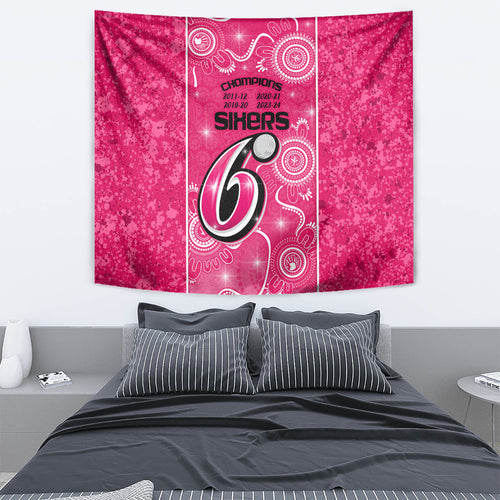 custom-sydney-sixers-cricket-tapestry-the-fourth-time-champions-aboriginal