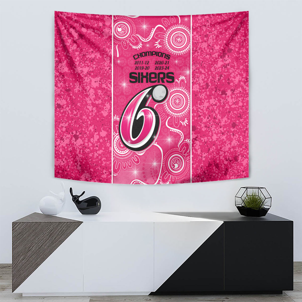 custom-sydney-sixers-cricket-tapestry-the-fourth-time-champions-aboriginal