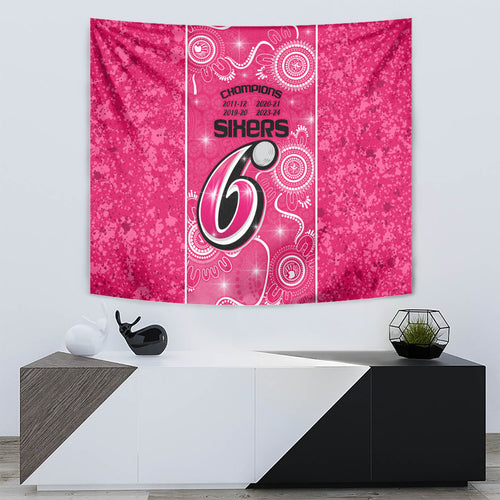 custom-sydney-sixers-cricket-tapestry-the-fourth-time-champions-aboriginal