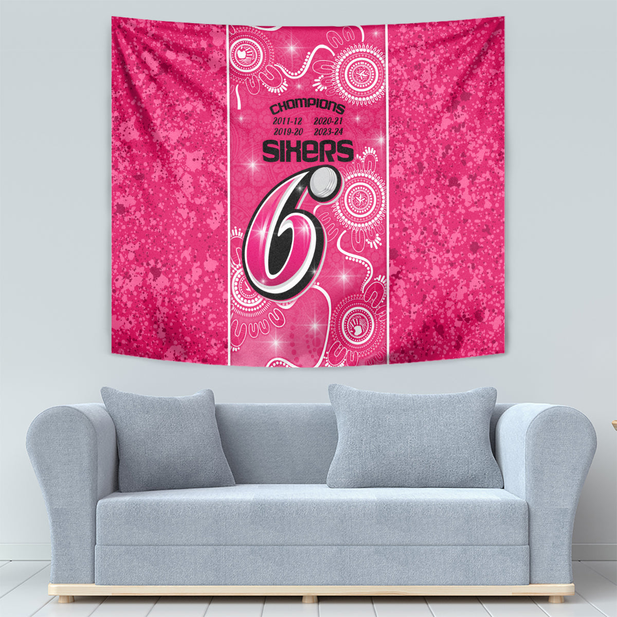 custom-sydney-sixers-cricket-tapestry-the-fourth-time-champions-aboriginal