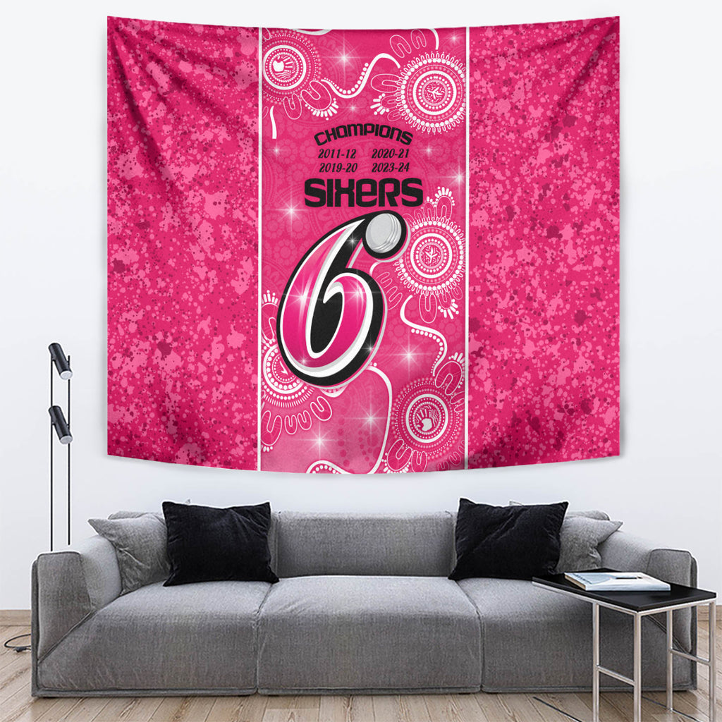 custom-sydney-sixers-cricket-tapestry-the-fourth-time-champions-aboriginal