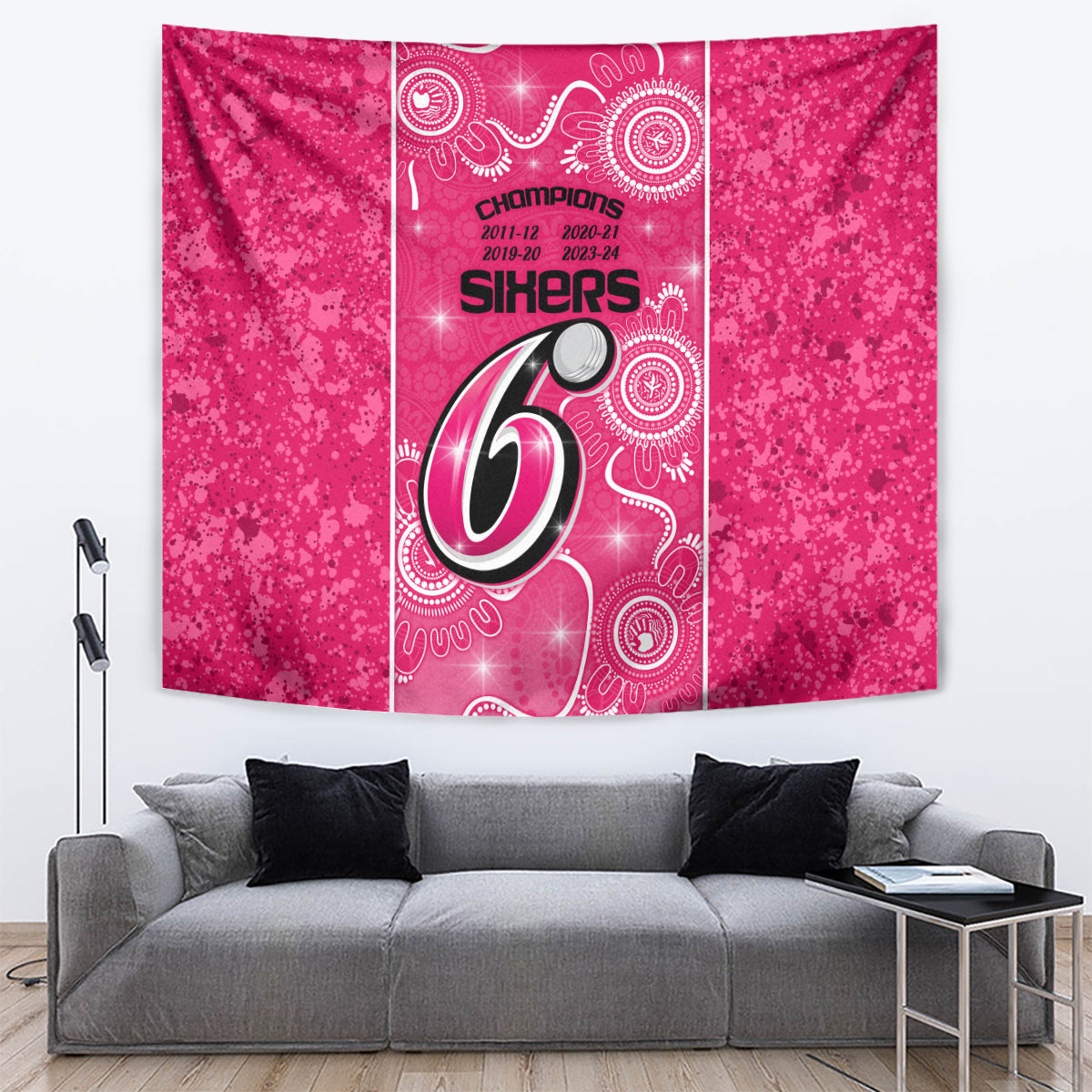custom-sydney-sixers-cricket-tapestry-the-fourth-time-champions-aboriginal