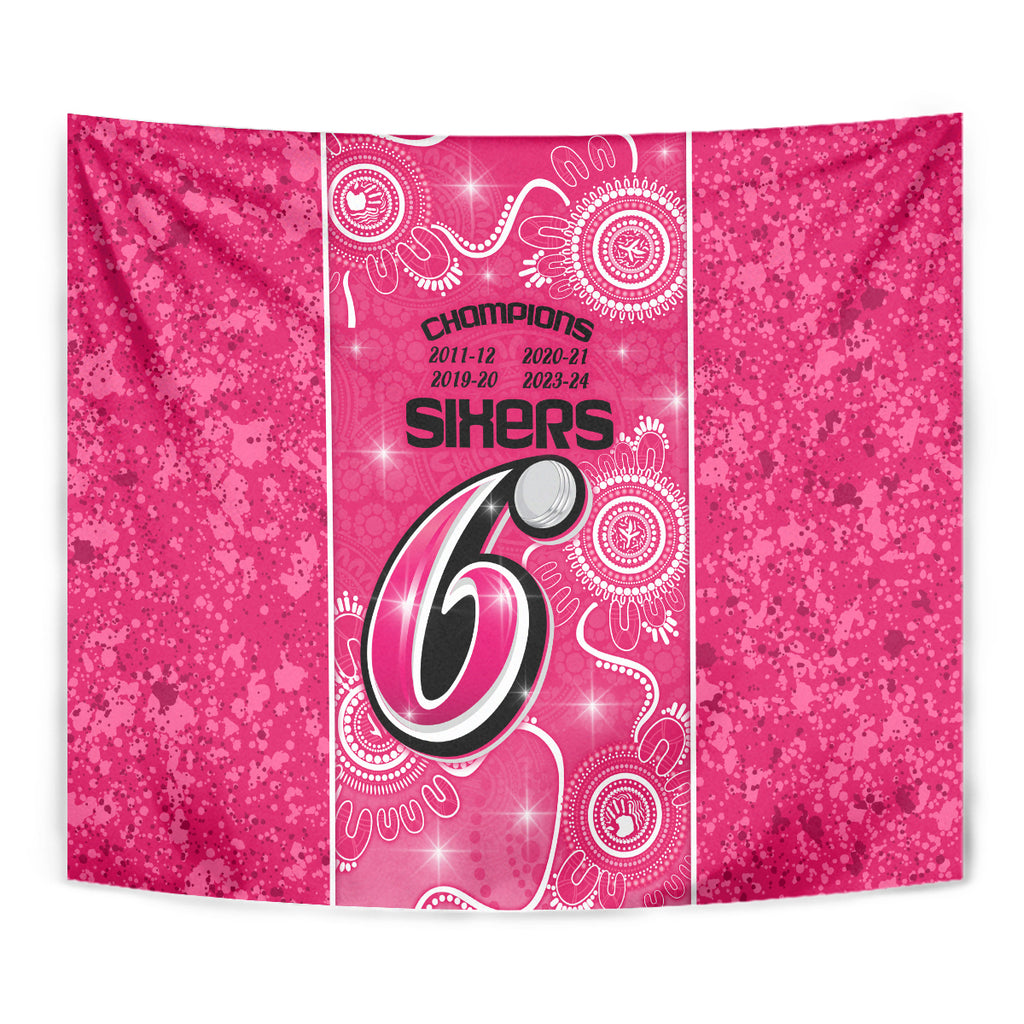 custom-sydney-sixers-cricket-tapestry-the-fourth-time-champions-aboriginal